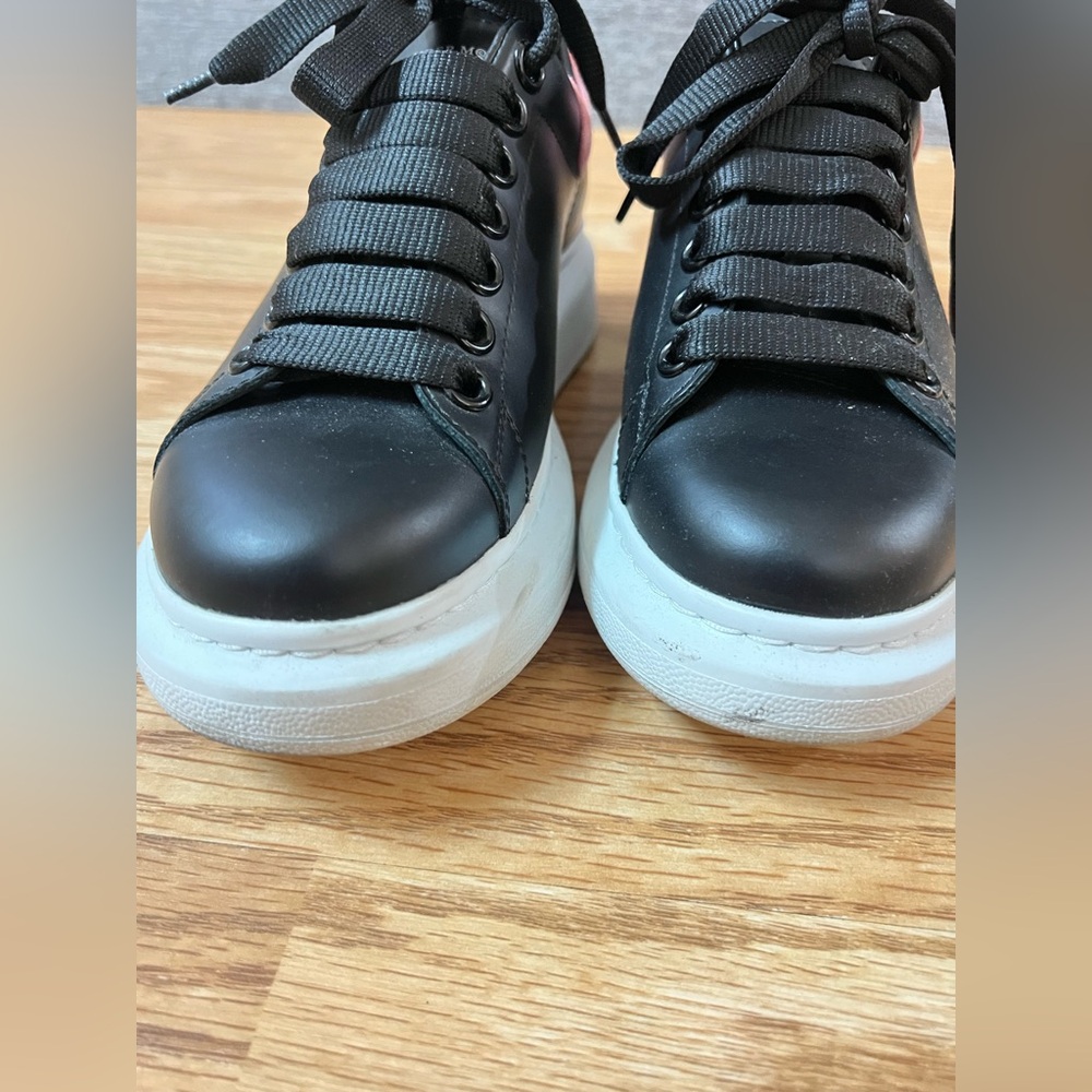 Alexander McQueen Black and Pink Sneakers - Picture 5 of 11